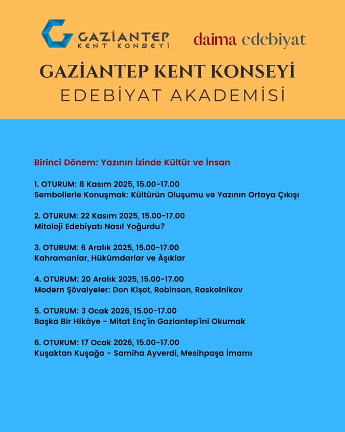 GAZİANTEP KENT KONSEYİ EDEBİYAT AKADEMİSİ